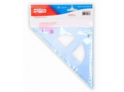 KOH Dreieck Plast 45° 16 cm Lineal transparent Blau