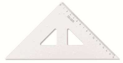 KOH Dreieck Plast 45° 16 cm Lineal transparent 2