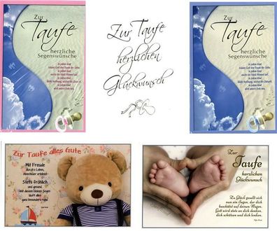 SKOR Glückwunschkarten " Taufe " farbig Umschlag, sort 1St