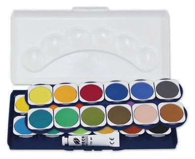 STY Farbkasten Schul - Deckfarbkasten 24er 1x Deckweiß