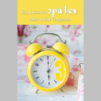 SKOR Glückwunschkarten Geburtstag Nachträgl. Glückw. sort 1St