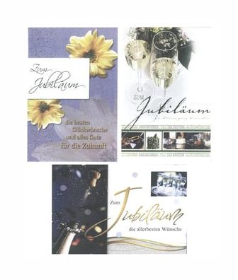 SKOR Glückwunschkarten " Jubiläum " sortiert 1St