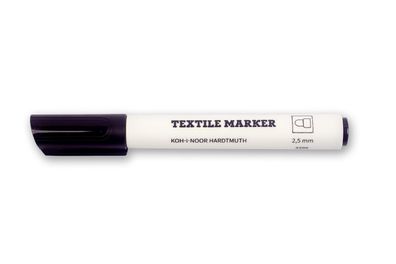 KOH Textilmarker Jumbo 2,5 mm Rundspitze / Schwarz