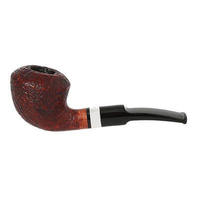 Angelo Pfeife, rotbraun rustiziert, leicht gebogen, mit Ring