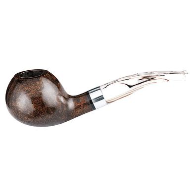 Angelo Pfeife Halfbent/Golfball, Vintage braun, leicht gebogen, mit Ring