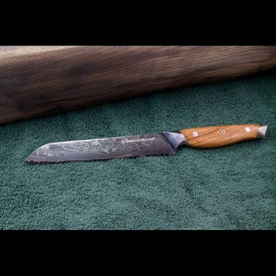 SKeld™ - Schneidemesser | Brotmesser | Küchenmesser | Damastmesser | Olivenholzgriff