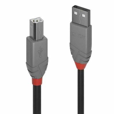 LINDY USB 2.0 Kabel Typ A/B Anthra Line M/M 3m