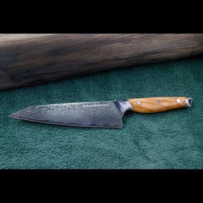 SKeld™ - Schneidemesser | Kiritsukemesser | Küchenmesser | Damastmesser | Olivenholz