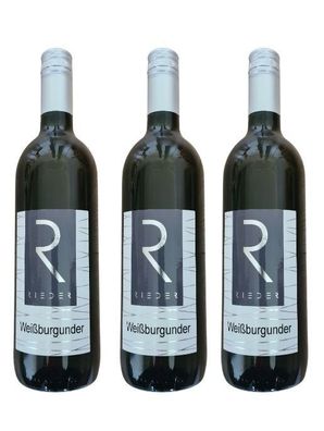 3x Weißburgunder trocken Qualitäts Wein