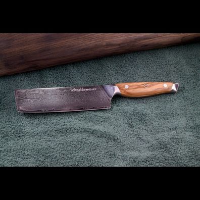 SKeld™ - Schneidemesser | Nakirimesser | Küchenmesser | Damastmesser | Olivenholz