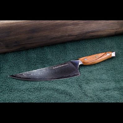 SKeld™ - Schneidemesser | Kochmesser | Damastmesser | Küchenmesser | Olivenholz