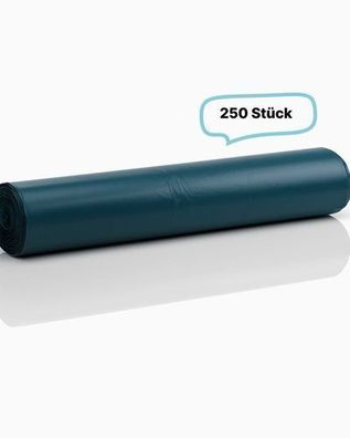 Qualitäts-Müllsack 70 Liter, blau, 38my, extra reißfest, 250 Beutel je SET