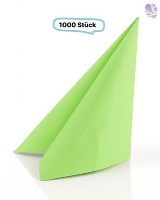 Servietten, 33er, 1/4 Falz, 3-lagig, 1.000 Qualitätsservietten, 100% Zellstoff, versc