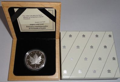 Canada 1 Oz Silber Maple Leaf 1989 Sonder - Jubiläumsausgabe in Polierter Platte.