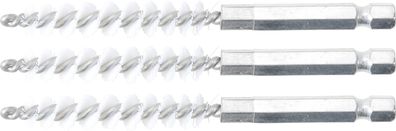 Nylonbürste | 8 mm | Antrieb Außensechskant 6,3 mm (1/4") | 3-tlg. BGS