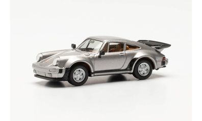 Herpa 1/87 030601-003 Porsche 911 Turbo silbermet. - NEU