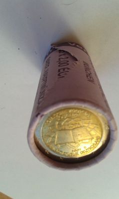Sichtrolle 25 x 2 euro 2007 Römische Verträge 2 euro Rolle 2007 Präge D München
