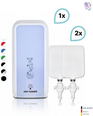 SET: SENSOR Spender für Toilettensitzreinigung Blanc Cosmos versch. Farben+2x 1-Liter