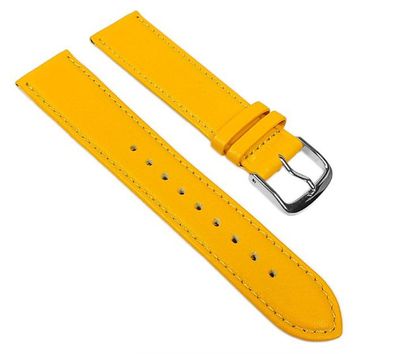 Uhrenarmband Leder Kalbnappa weich Gelb Graf Miami 22568S