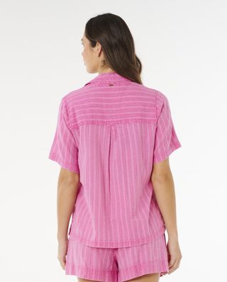 RIP CURL Women Shirt Hotel Malibu Embroid super pink