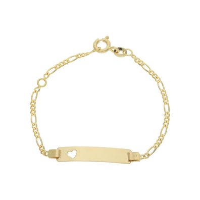 Gravur Armband Herz Kinder Gold 585 Juwelmalux JL48-03-0009