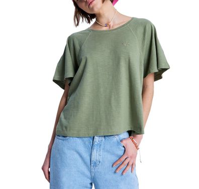 ROXY Women Top Time For Palm Tree oil green