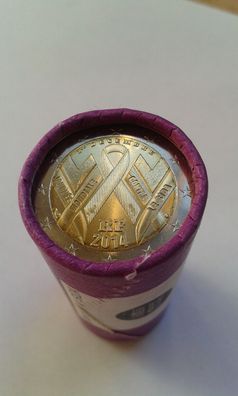 2 euro Rolle 2014 Frankreich Aids HIV 2€ Rolle Frankreich 2014 Aids