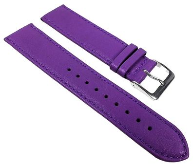 Minott Ersatzband Leder | Uhrenarmband Kalbnappa Band Lila 22599S