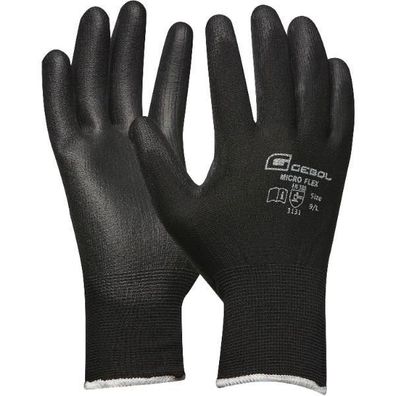 Gebol Schutzhandschuh Micro Flex schwarz Größe 9 ()