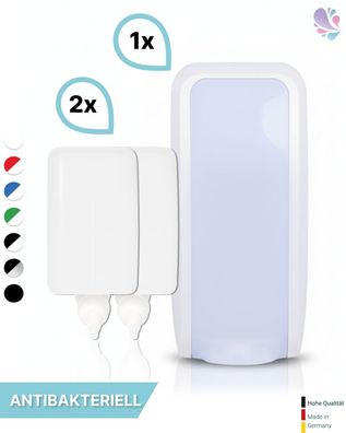SET: Schaumseifenspender manuell, 2x 1-Liter Schaumseife antibakteriell