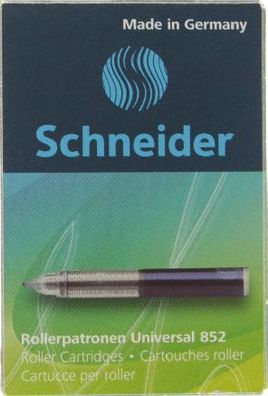 Schneider Tintenrollerpatronen Universal 852 blau, 5er Schachtel
