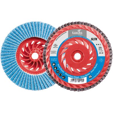Lukas Schleiflamellenteller SLTK Aufnahme M14 Zirkonkorund ø 125mm Korn ZK40