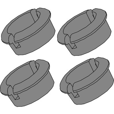 LS Ersatzbefestigungsclips zu Unterbauleuchte Lugano (4Stk)