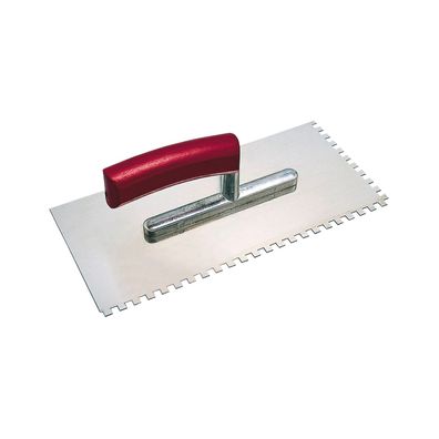 Kaufmann Auftrag Glättkelle 280x130mm rostfrei zweiseitig gezahnt 6x6mm