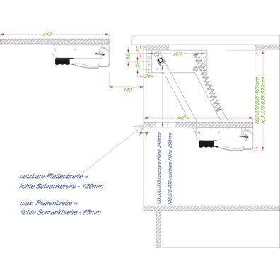 Kesseböhmer Ersatz-Zugfeder PSM 1128 Stahl Silber