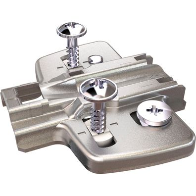 Hettich Exzenter Kreuzmontageplatte asym Spezialschraube Distanz 5mm