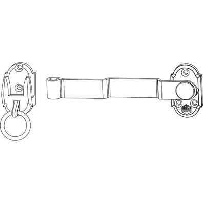 Maco #14212 Rustico Ladenmittelverschluss 2-flg. mit Hebel gekröpft L=175mm schwarz