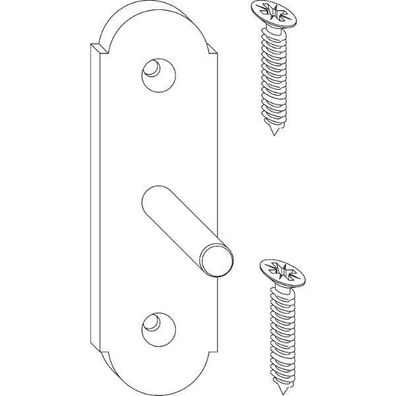 Maco #57054 Rustico Stützplatte für Ladenhalter schwarz