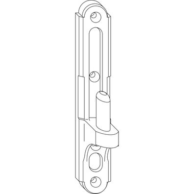 Maco #14076 Rustico Ladenplattenkloben MV flächenbündig/gerade B=25mm schwar