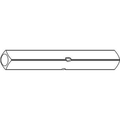 Ogro Drückerstift PR 127 FS Vierkant 9mm einseitig 68mm Stahl verzinkt