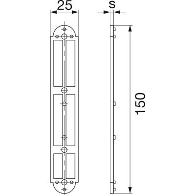 Maco #41811 Rustico Unterlage für Ladenplattenkloben MV Abstand 13mm 5mm schwarz