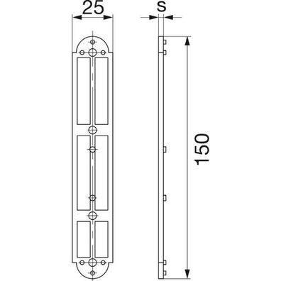 Maco #41882 Rustico Unterlage für Ladenplattenkloben MV Abstand 13mm 3mm schwarz