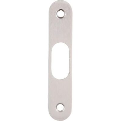 Hoppe Schließblech Anschlagplatte für Schiebetürschlösser 90x18x2mm verchromt satin