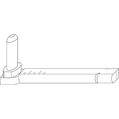 Maco #209419 Rustico Ladenverstellkloben BLR mit Seitenverstellung Größe L135 schwa