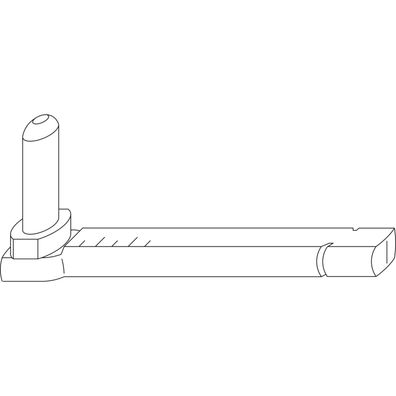 Maco #209419 Rustico Ladenverstellkloben BLR mit Seitenverstellung Größe L135 schwa
