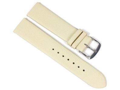 Uhrenarmband | weiches Leder beige ohne Naht flach 23204S