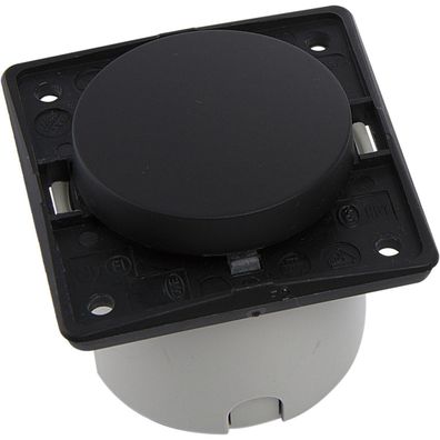 Berker Integro Ausschalter vorkonfektioniert schwarz matt ohne Rahmen ()