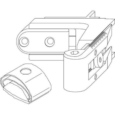 Maco #56921 Rustico Ladeninnenöffner-Kurzband BLR Größe 1 verstellbar schwarz