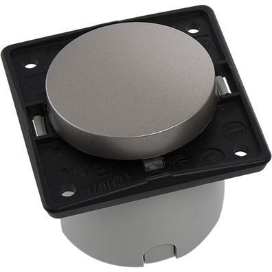 Berker Integro Ausschalter vorkonfektioniert Edelstahl Effekt ohne Rahmen ()