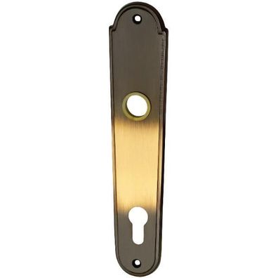 Marchesi Langschild Löffelform/posthorn-pz 88 Messing patiniert